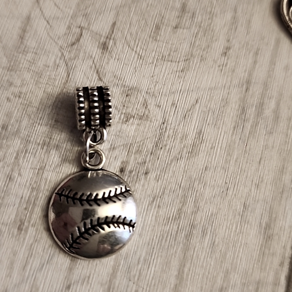 BASEBALL Charm Fits pandora  Systems